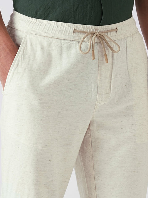 BROWN ELASTICATED TRAVELLER TROUSER - Trousers - 260140036