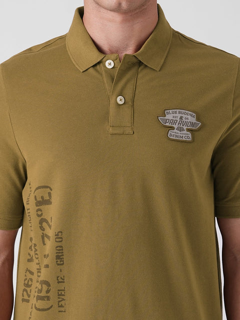 BROWN GRAPHIC PIQUE POLO - T Shirt - 3IS1F0013