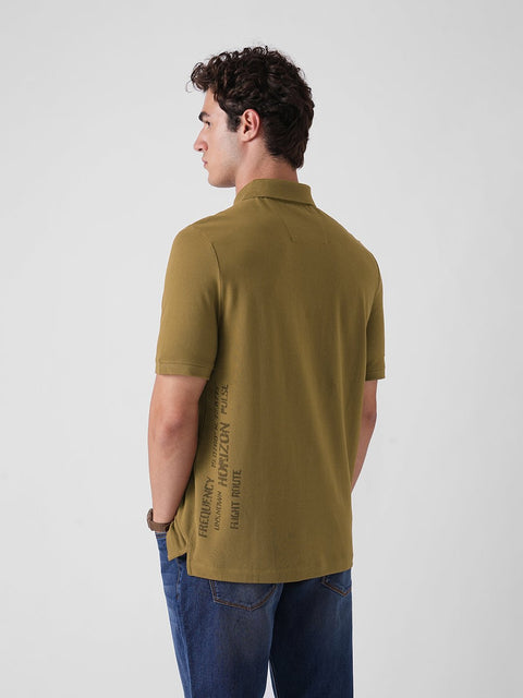 BROWN GRAPHIC PIQUE POLO - T Shirt - 3IS1F0013