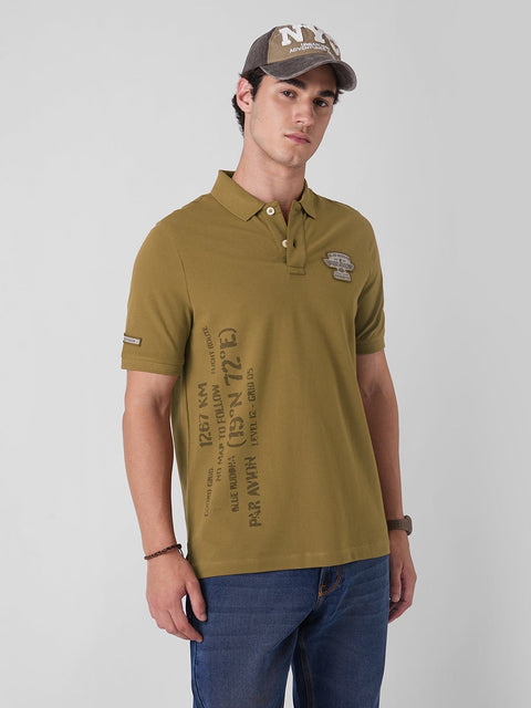 BROWN GRAPHIC PIQUE POLO - T Shirt - 3IS1F0013