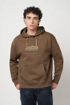 BROWN OVERSIZED FLEECE HOODIE - Sweatshirt - 250960089