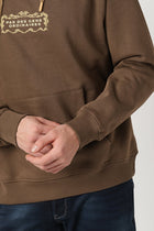 BROWN OVERSIZED FLEECE HOODIE - Sweatshirt - 250960089