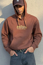BROWN OVERSIZED FLEECE HOODIE - Sweatshirt - 250960089
