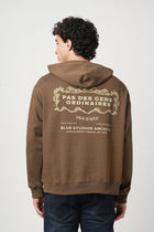 BROWN OVERSIZED FLEECE HOODIE - Sweatshirt - 250960089