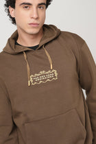 BROWN OVERSIZED FLEECE HOODIE - Sweatshirt - 250960089
