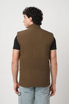 BROWN PUFFER CARGO POCKET JACKETS - Jacket - 251070374