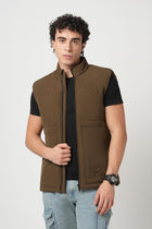 BROWN PUFFER CARGO POCKET JACKETS - Jacket - 251070374