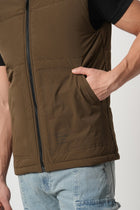 BROWN PUFFER CARGO POCKET JACKETS - Jacket - 251070374