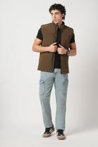 BROWN PUFFER CARGO POCKET JACKETS - Jacket - 251070374