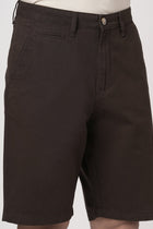 BROWN REGULAR FIT SHORTS - Shorts - 251050036