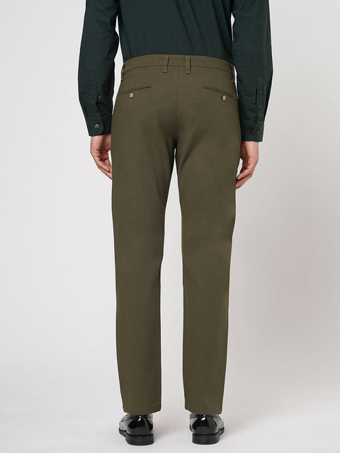 BROWN SLIM FIT DOBBY TROUSER - Trousers - 251041351