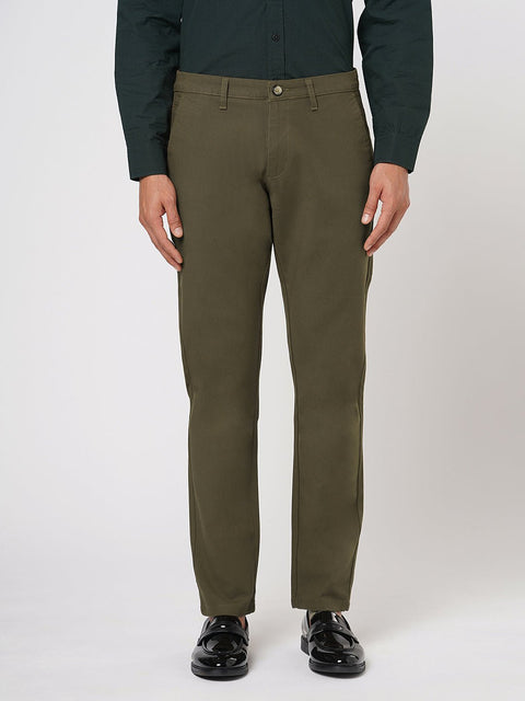 BROWN SLIM FIT DOBBY TROUSER - Trousers - 251041351