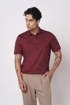 BURGANDY MERCERISED POLO - T Shirt - 250830728