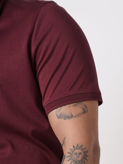 BURGANDY MERCERISED POLO - T Shirt - 250830728