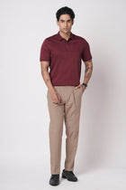 BURGANDY MERCERISED POLO - T Shirt - 250830728