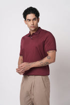 BURGANDY MERCERISED POLO - T Shirt - 250830728