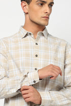 CALDEN Cream Checkered Shirt - Shirt - 250330853