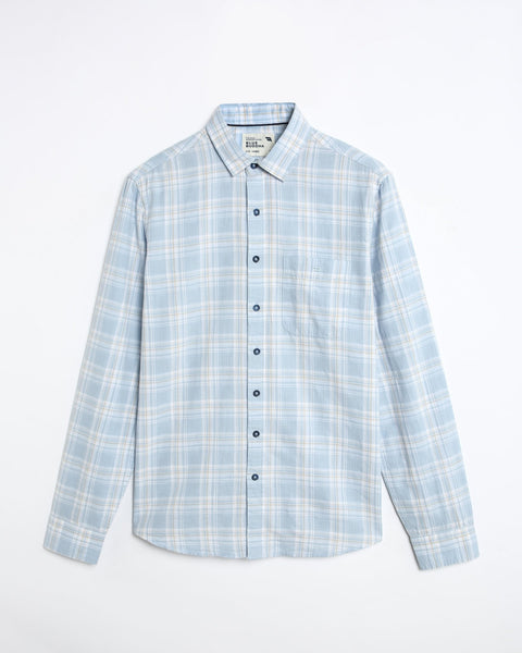 CALDEN Light Blue Checkered Shirt - Shirt - 250330858