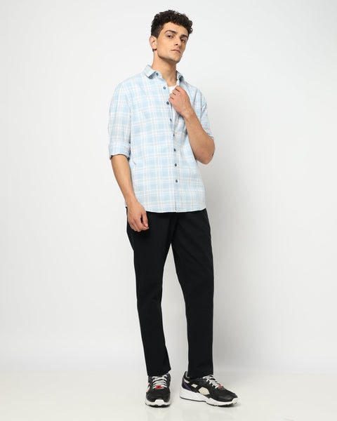 CALDEN Light Blue Checkered Shirt - Shirt - 250330858
