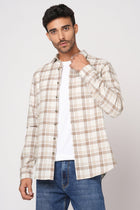 CAMEL CHECKERED COTTON SHIRT-Shirt - 251133615