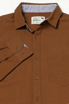 CAMEL PLAIN TAILORED FIT SHIRT-Shirts - 250531413
