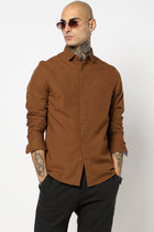 CAMEL PLAIN TAILORED FIT SHIRT-Shirts - 250531413