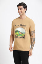 Camel Printed Cotton T-Shirt - T-Shirt - 231131057