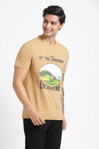 Camel Printed Cotton T-Shirt - T-Shirt - 231131057