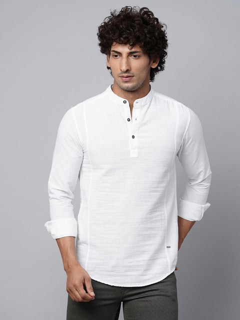 Camel Solid Cotton Shirt Kurta - Kurta - 221123416