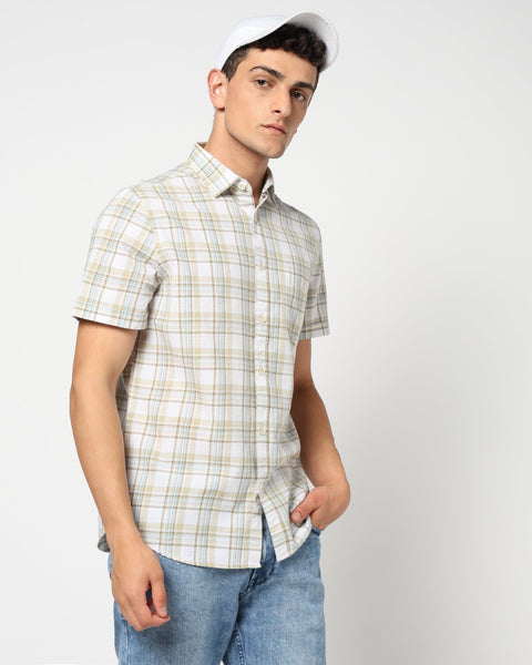 CAYDRIN White Checkered Shirt - Shirt - 250330958