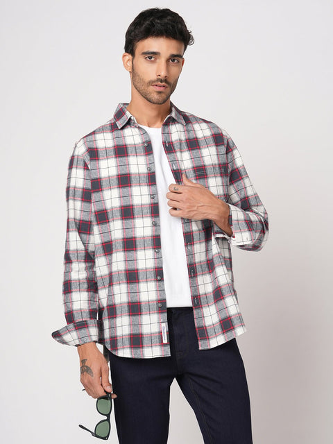 CHARCOAL CHECKERED COTTON SHIRT-Shirt - 251133700