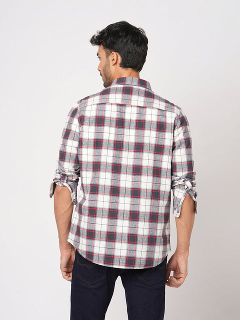 CHARCOAL CHECKERED COTTON SHIRT-Shirt - 251133700