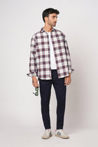 CHARCOAL CHECKERED COTTON SHIRT-Shirt - 251133700