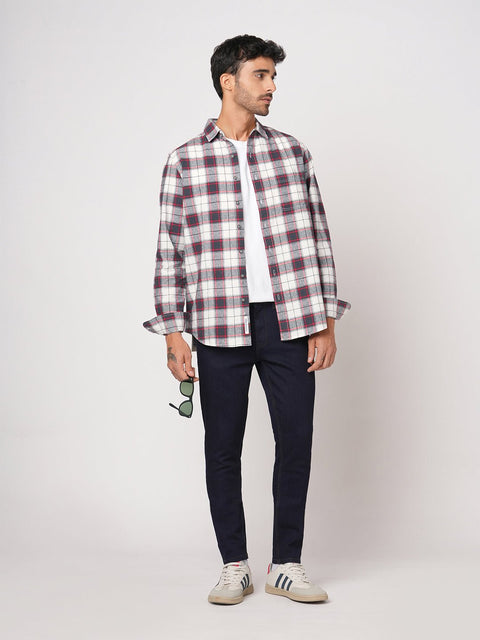 CHARCOAL CHECKERED COTTON SHIRT-Shirt - 251133700