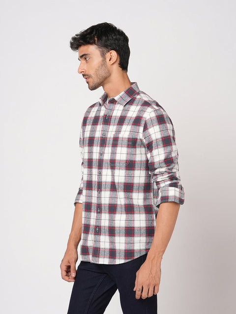 CHARCOAL CHECKERED COTTON SHIRT-Shirt - 251133700