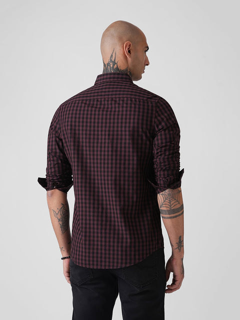 CHECKERED COTTON TAILORED FULL SLEEVE SHIRT-Shirt - 260134576