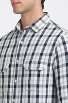 Checks Double Pocket Cotton Shirt - Shirt - 240427542