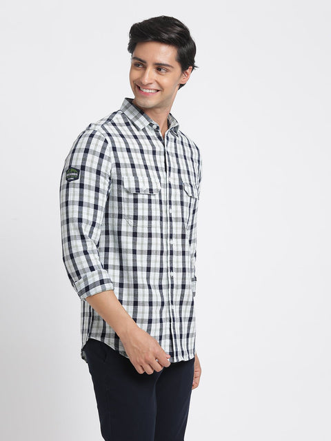 Checks Double Pocket Cotton Shirt - Shirt - 240427542