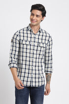 Checks Double Pocket Cotton Shirt - Shirt - 240427547