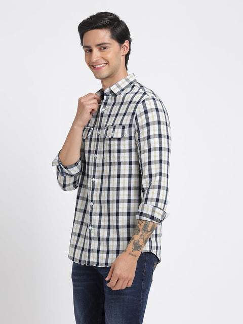 Checks Double Pocket Cotton Shirt - Shirt - 240427547