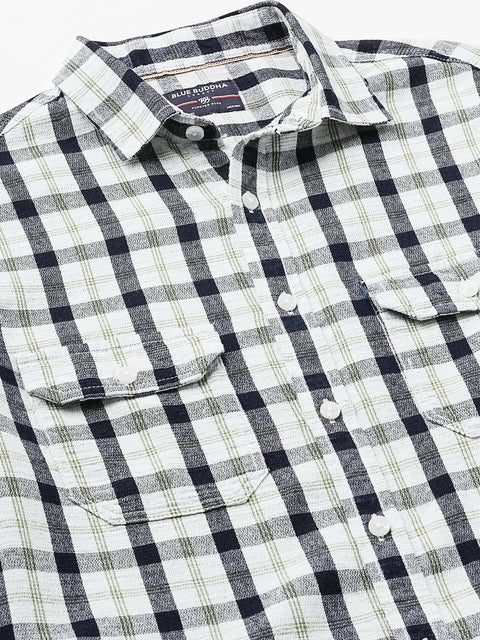 Checks Double Pocket Cotton Shirt - Shirt - 240427542