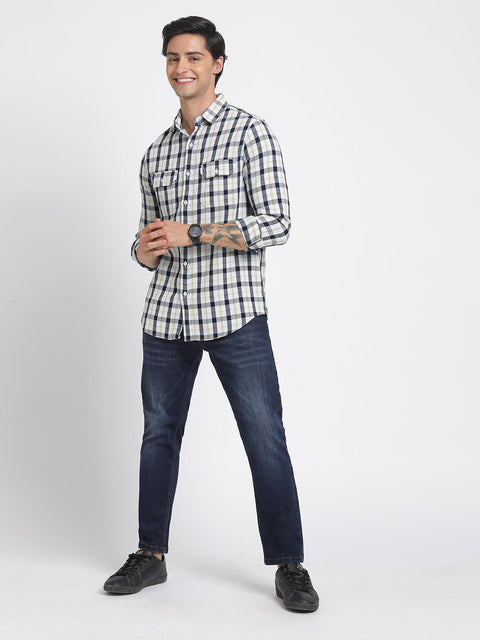 Checks Double Pocket Cotton Shirt - Shirt - 240427547