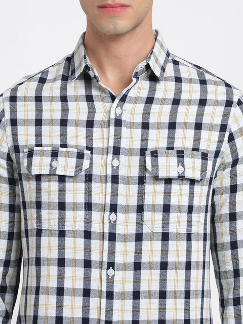 Checks Double Pocket Cotton Shirt - Shirt - 240427547