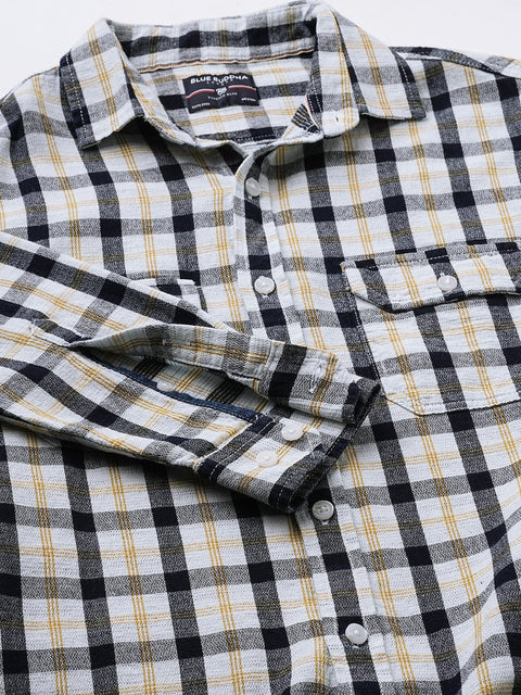 Checks Double Pocket Cotton Shirt - Shirt - 240427547