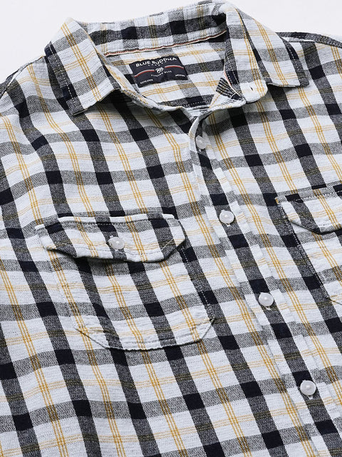 Checks Double Pocket Cotton Shirt - Shirt - 240427547