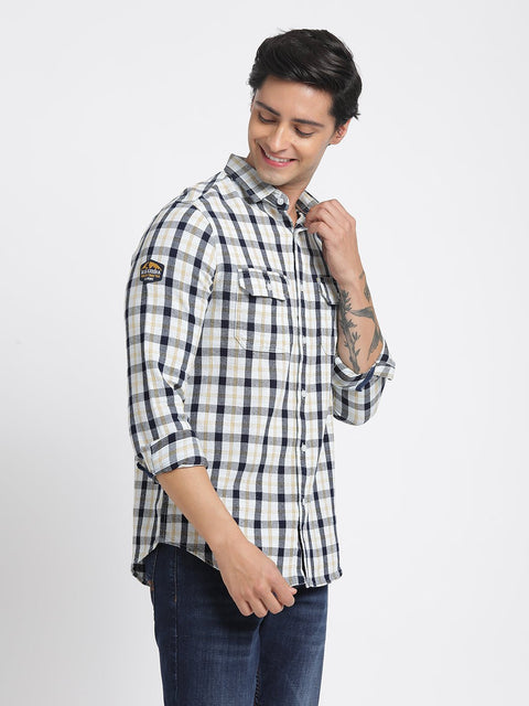 Checks Double Pocket Cotton Shirt - Shirt - 240427547