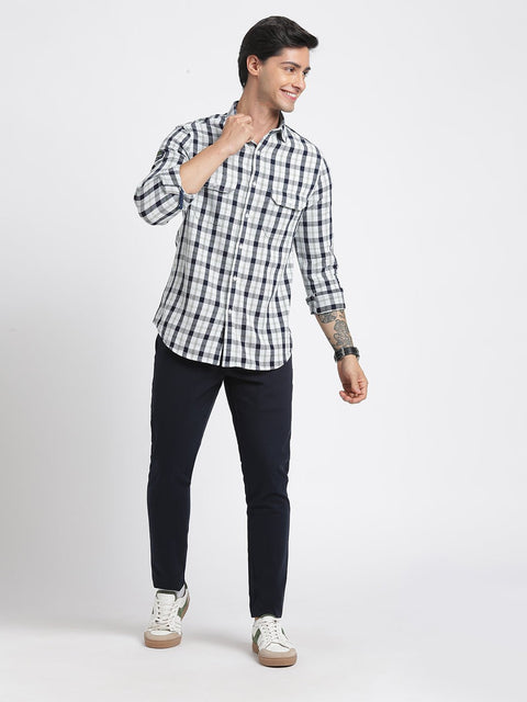 Checks Double Pocket Cotton Shirt - Shirt - 240427542