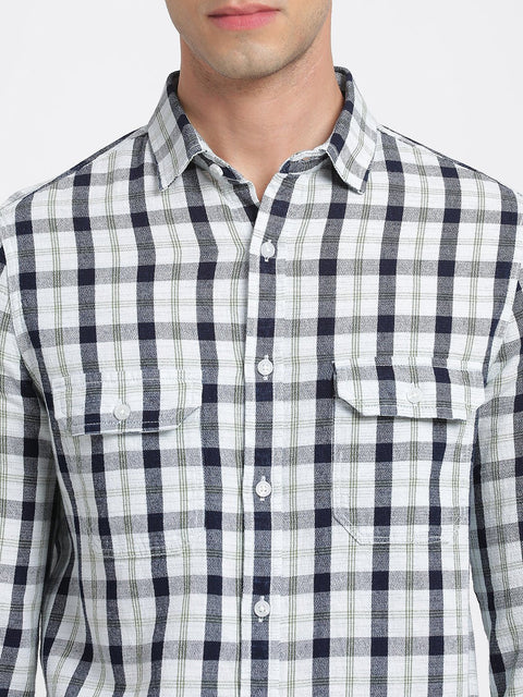 Checks Double Pocket Cotton Shirt - Shirt - 240427542