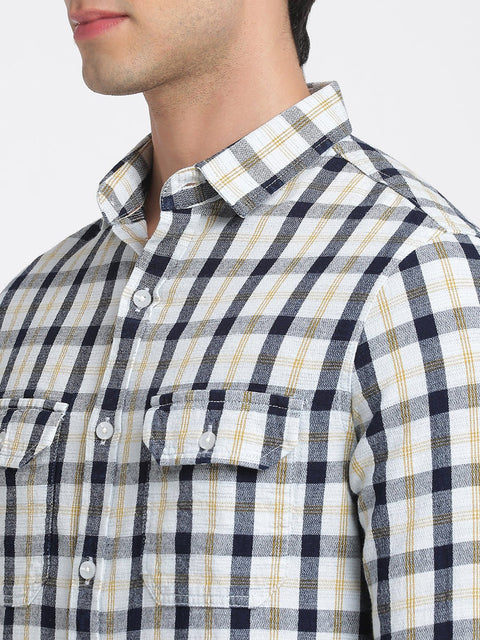 Checks Double Pocket Cotton Shirt - Shirt - 240427547