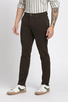 Coffee Ankle Fit Cotton Trouser - Trousers - 240540166